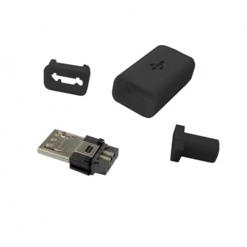 Wtyk micro USB typu A z osłoną montowany na kabel